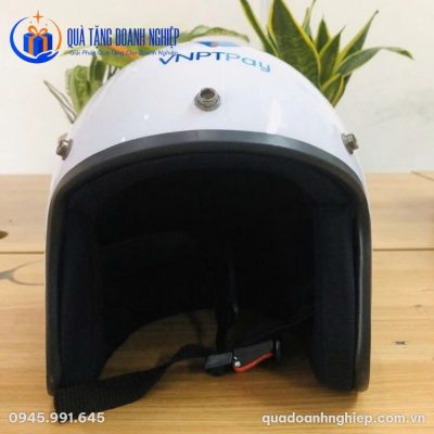Mũ bảo hiểm 3/4 không kính In Logo VNPT Vinaphone Quà Tặng Doanh Nghiệp