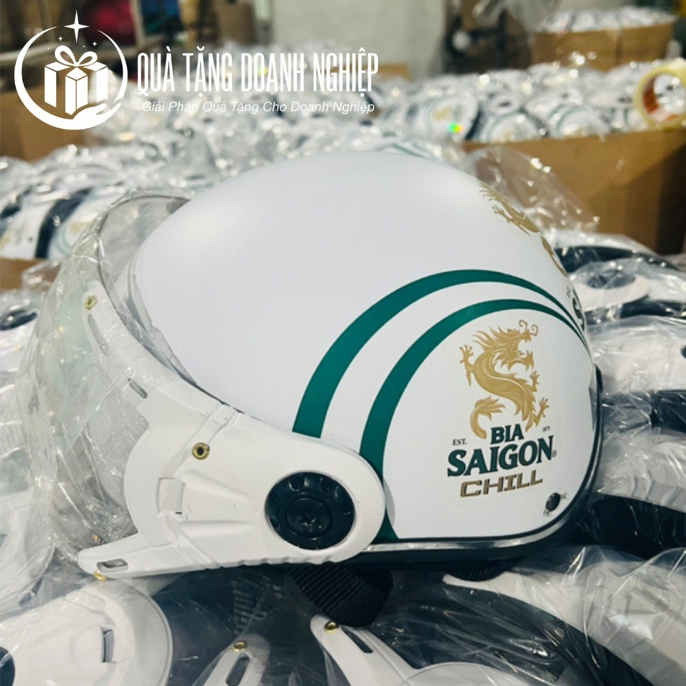 Mũ bảo hiểm in logo quà tặng