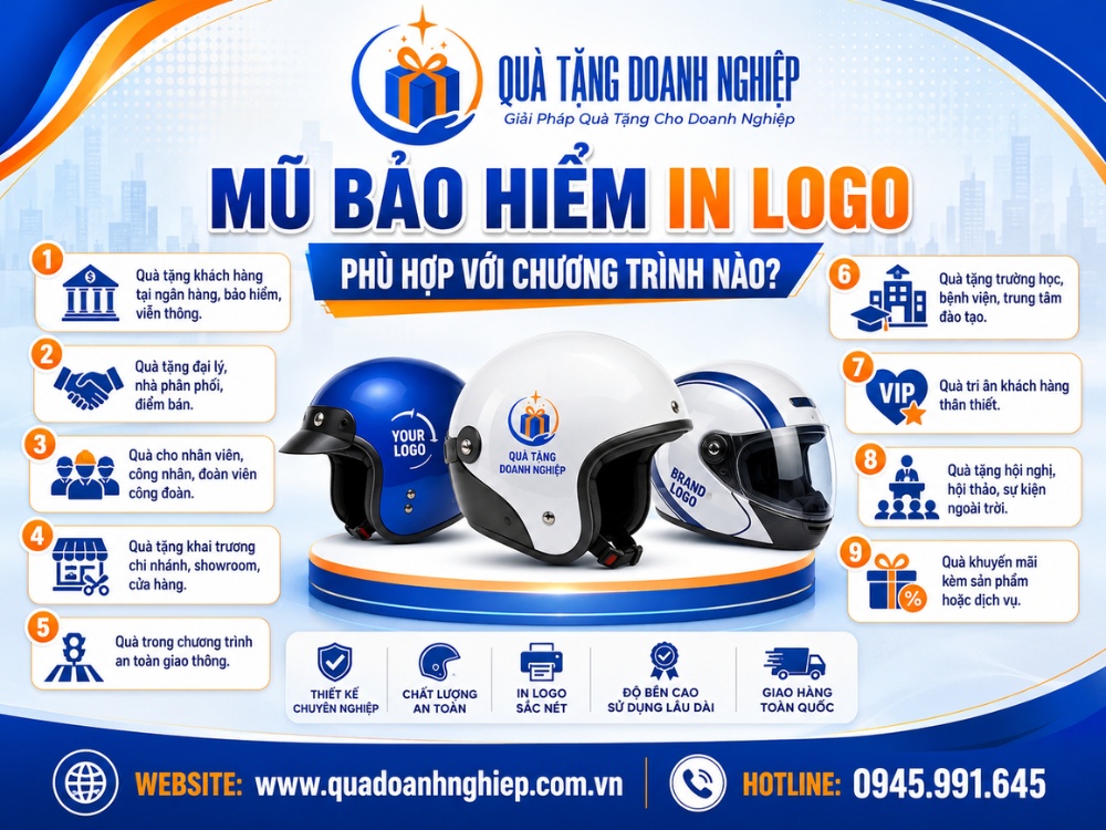 Các sự kiện phù hợp tặng mũ bảo hiểm in logo