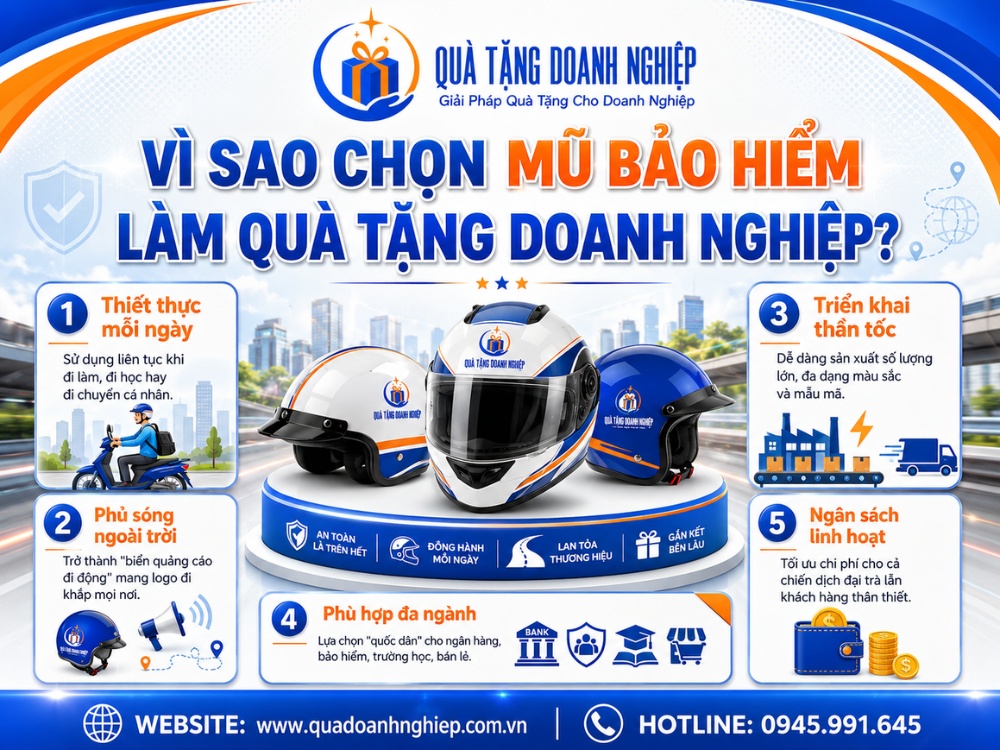 Ưu điểm của mũ bảo hiểm quà tặng