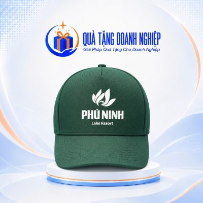Mũ Thêu logo Phú Ninh Lake Resort Màu Xanh Lá Quà tặng Doanh Nghiệp