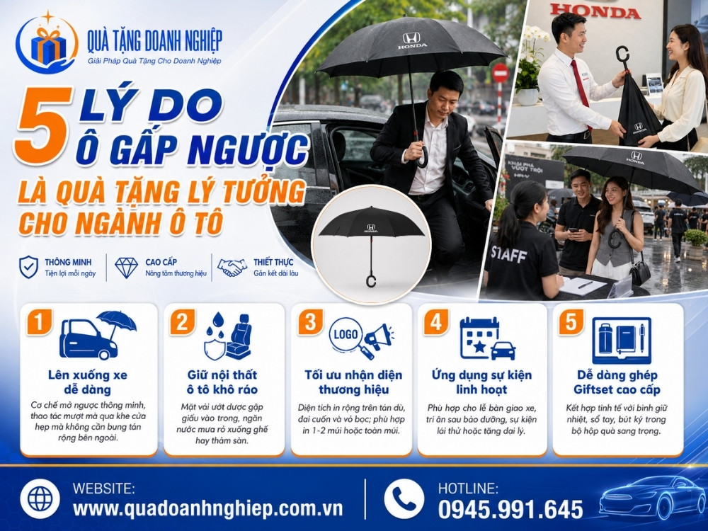 Ô gấp ngược quà tặng ngành ô tô