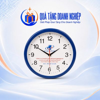 Đồng Hồ Treo Tường Khung Tròn In Logo Quà Tặng Doanh Nghiệp