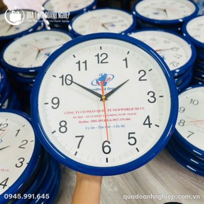 Đồng Hồ Treo Tường Khung Tròn In Logo Quà Tặng Doanh Nghiệp