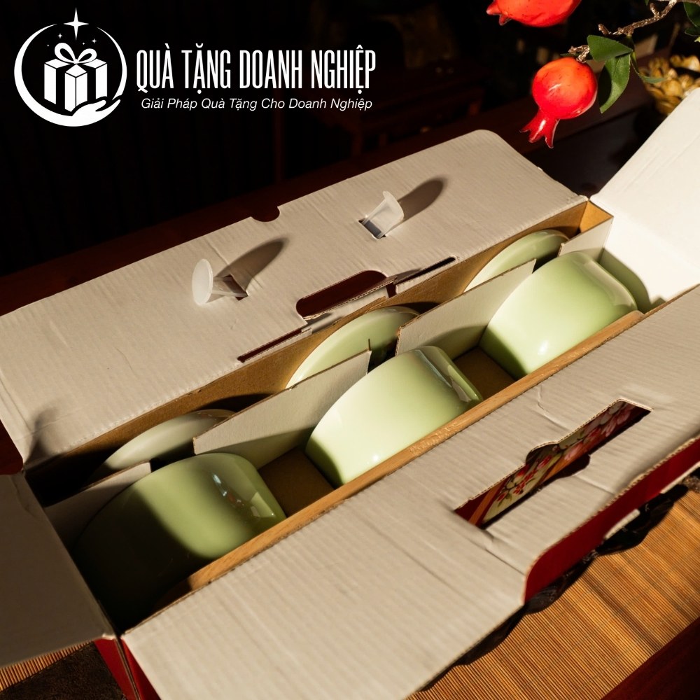 Bộ hũ mứt tết quà tặng
