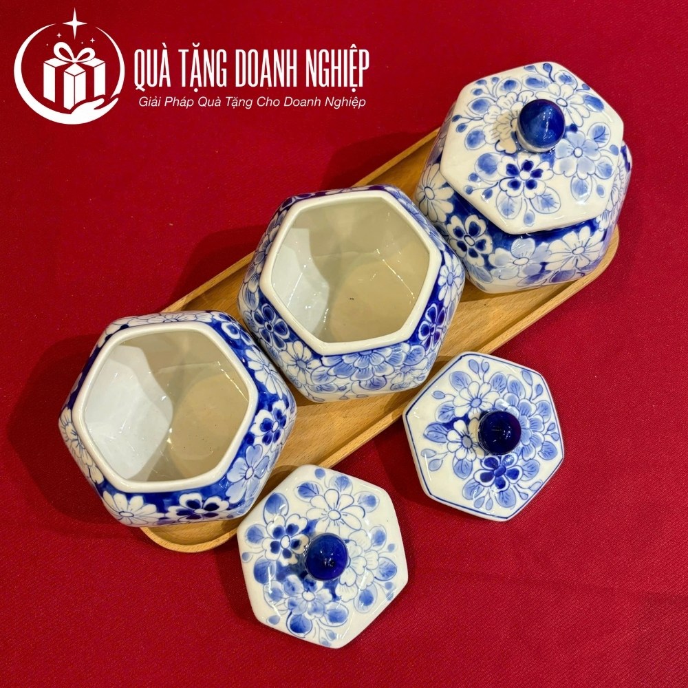 Bộ khay mứt tết in logo quà tặng