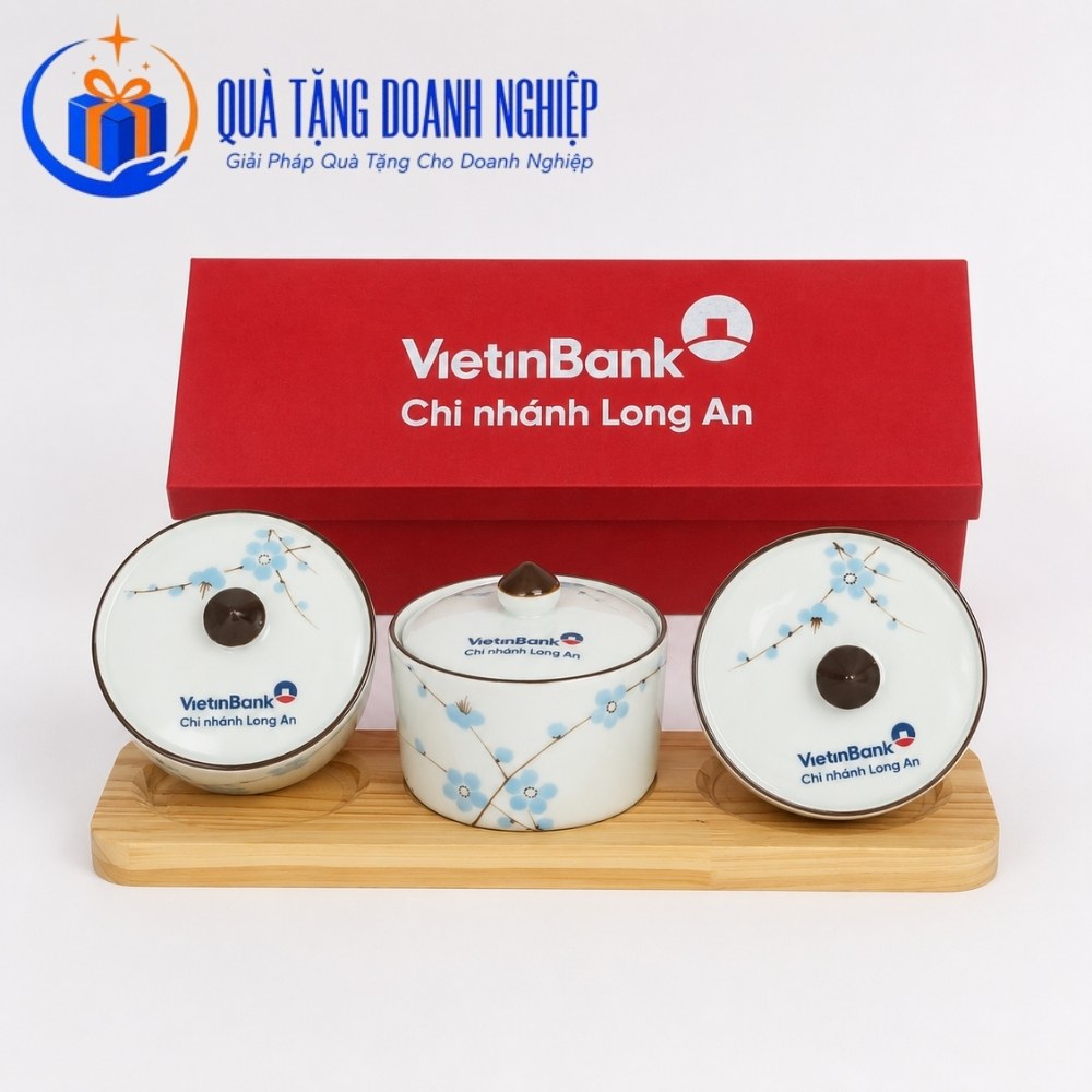 Bộ khay mứt tết in logo quà tặng