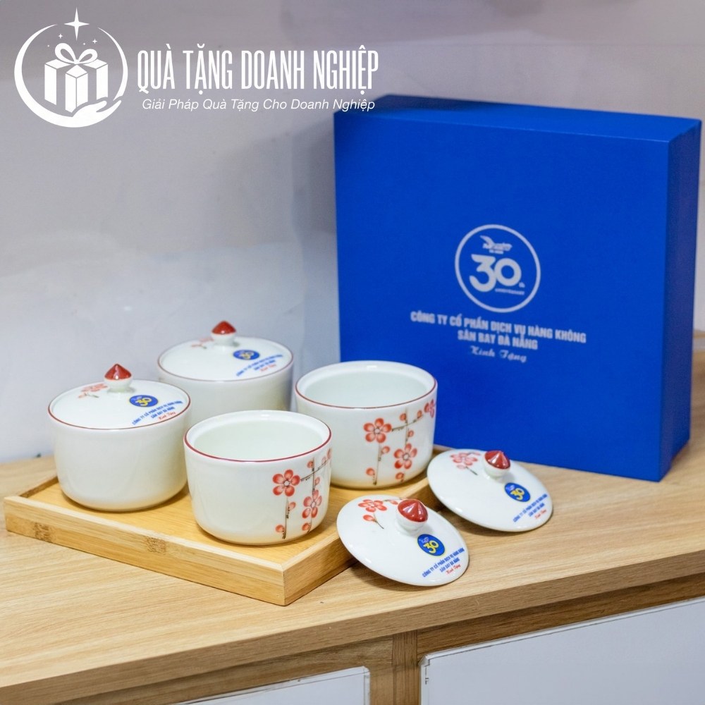 Bộ khay mứt tết in logo quà tặng
