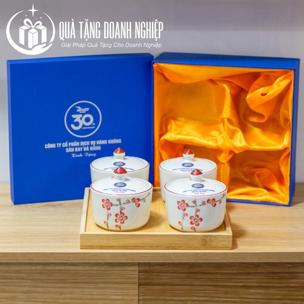 Bộ khay mứt tết in logo quà tặng