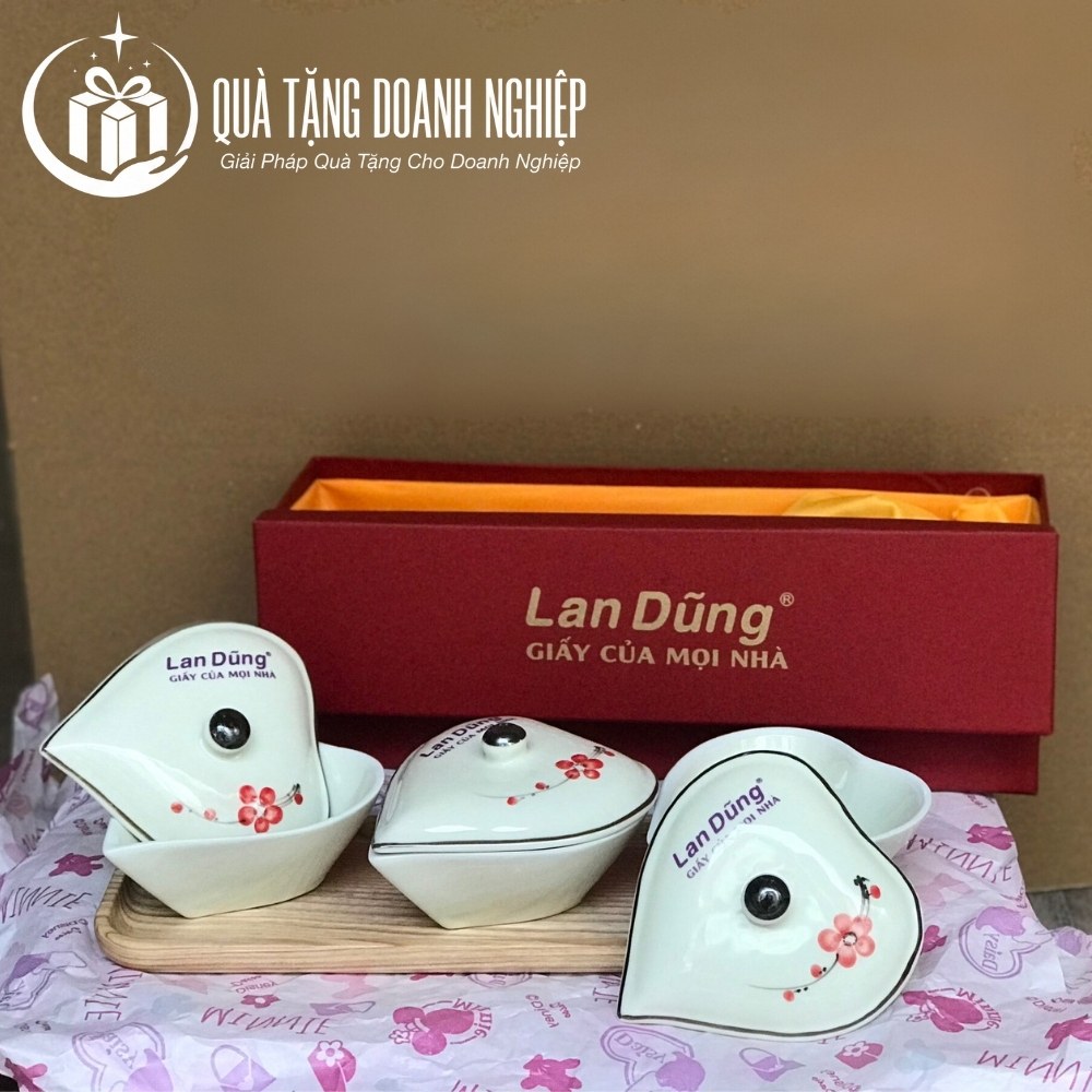 Bộ khay mứt tết in logo quà tặng
