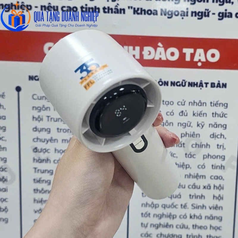 Quạt điện cầm tay in logo