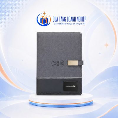 Sổ sạc đa năng số đa tích hợp sạc dự phòng màu đen in logo quà tặng SD-01 - Ảnh đại diện