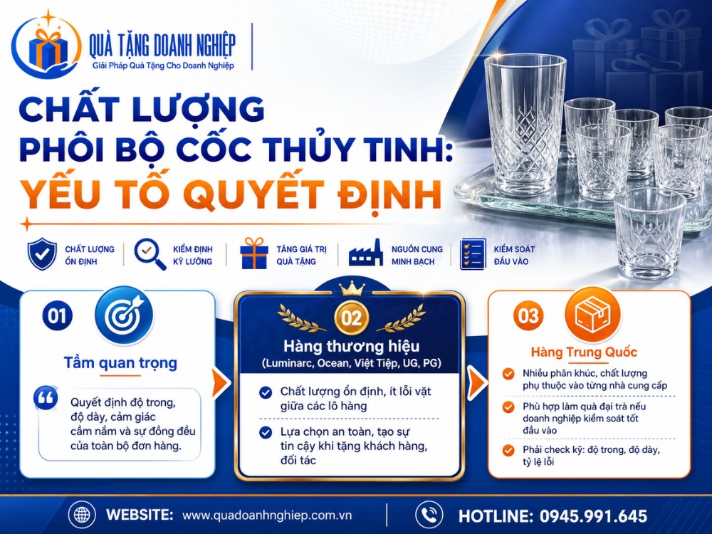 So sánh chất lượng phôi thủy tinh của bộ cốc thủy tinh thương hiệu và Trung Quốc