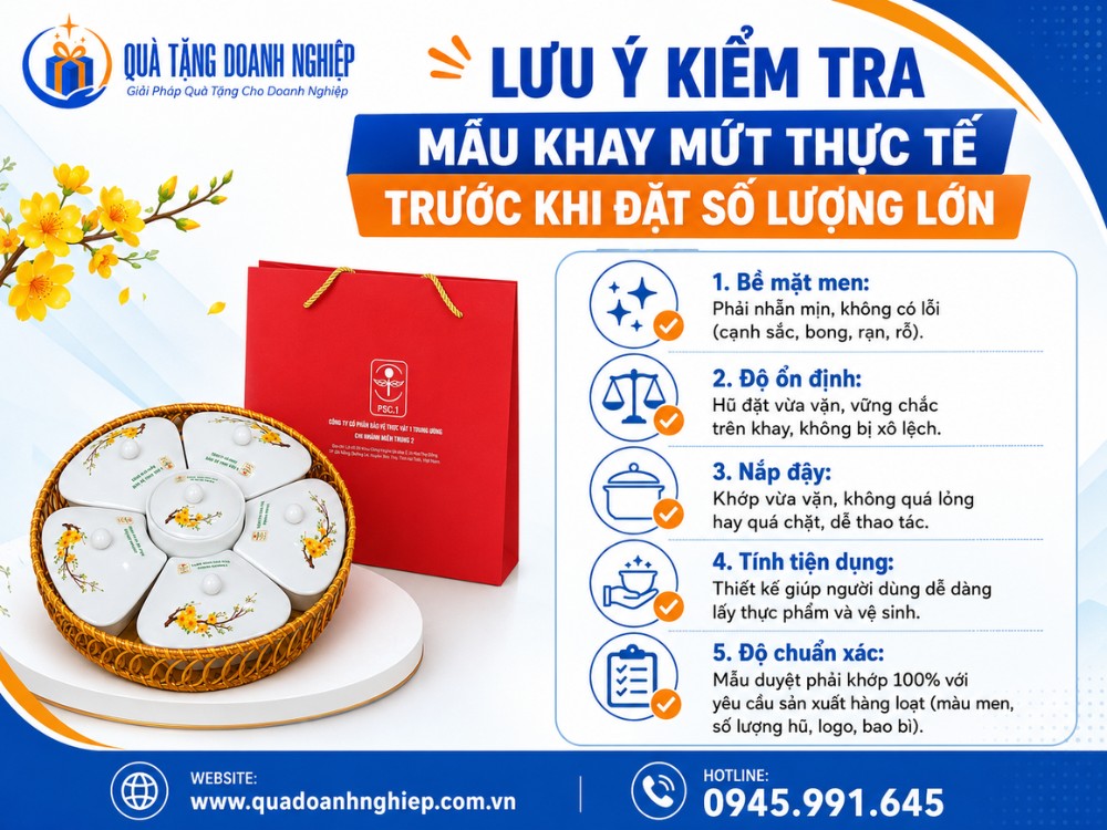 Lưu ý kiểm tra chất lượng khay mứt tết