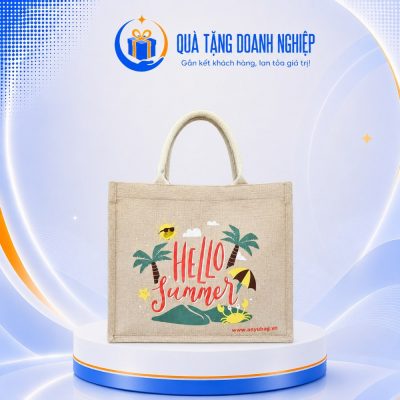Túi canvas Cói Có Khóa Kéo In Logo Quà Tặng TVQT-11 - Ảnh đại diện