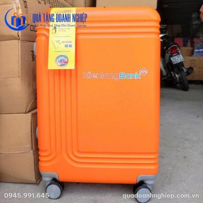 Vali In Logo Kéo Nhựa ABS Màu Cam size 20 Quà Tặng Doanh Nghiệp