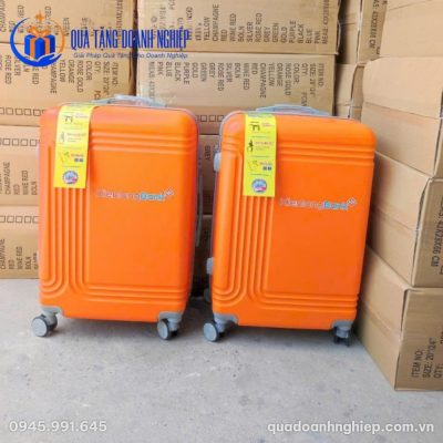 Vali In Logo Kéo Nhựa ABS Màu Cam size 20 Quà Tặng Doanh Nghiệp
