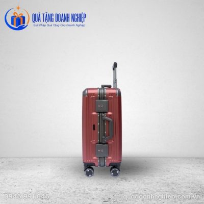 Vali Nhựa Khung Nhôm Màu Đỏ Quà Tặng Doanh Nghiệp In Logo