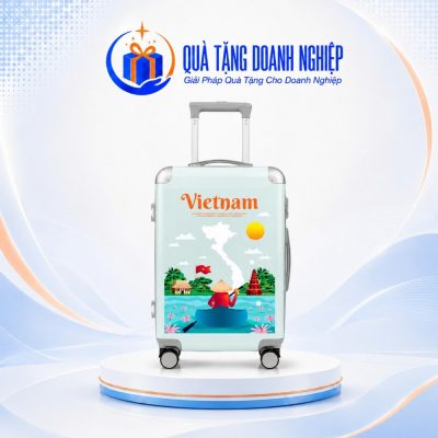 Vali Quà Tặng Doanh Nghiệp Bề Mặt Trơn In Logo