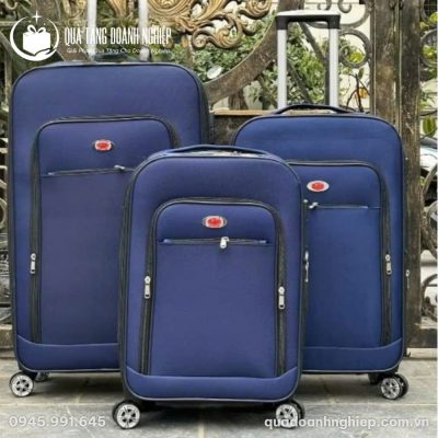 Vali Vải Dù Màu Xanh Quà Tặng Doanh Nghiệp In Logo