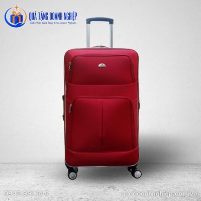 Vali Vải Polyester Đỏ Cherry In Logo Quà Tặng Doanh Nghiệp