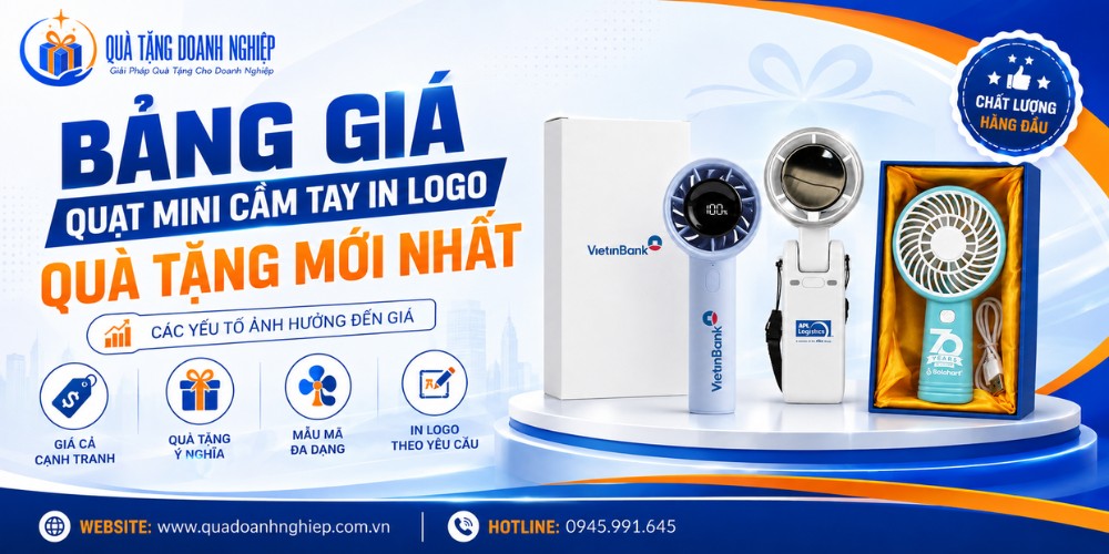 Bảng giá quạt cầm tay in logo