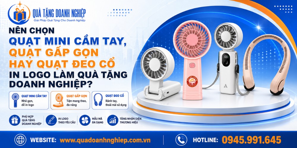 Lựa chọn kiểu dáng quạt quà tặng in logo