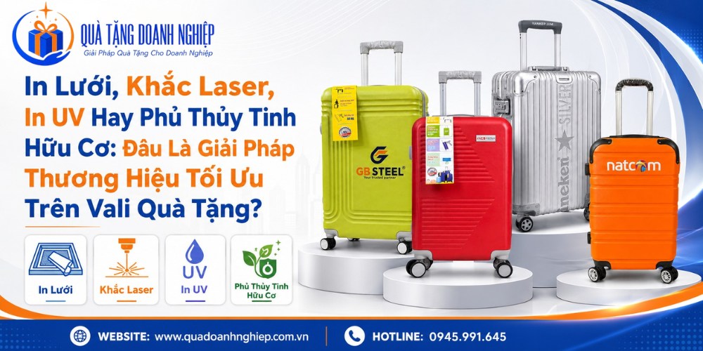 Lựa chọn kỹ thuật in logo thương hiệu trên vali