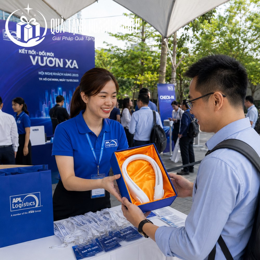 Quạt điện mini in logo quà tặng