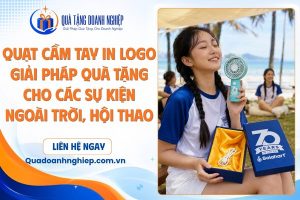 Quạt cầm tay in logo quà tặng sự kiện ngoài trời, hội thao