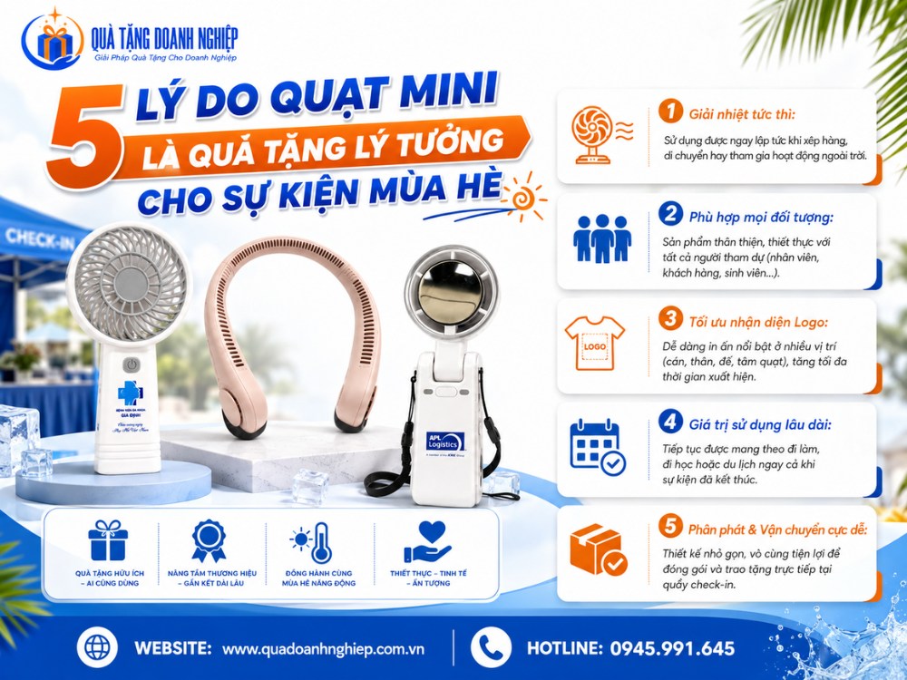 5 lý do quạt mini lý tưởng cho các sự kiện mùa hè