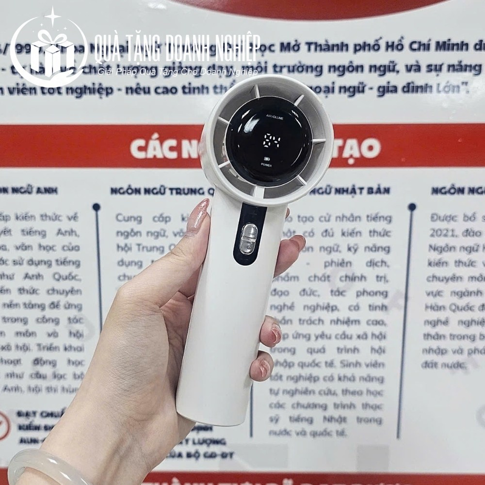 Quạt điện mini in logo