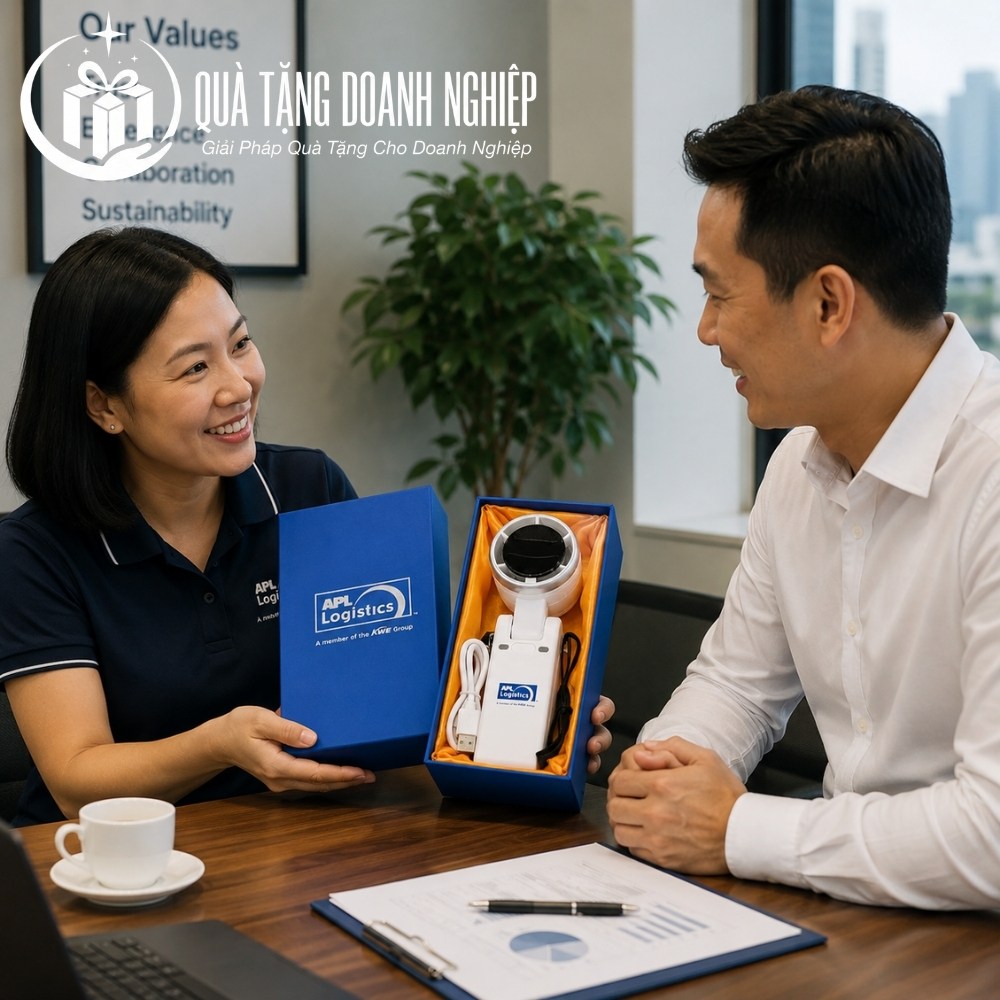 Quạt điện in logo quà tặng