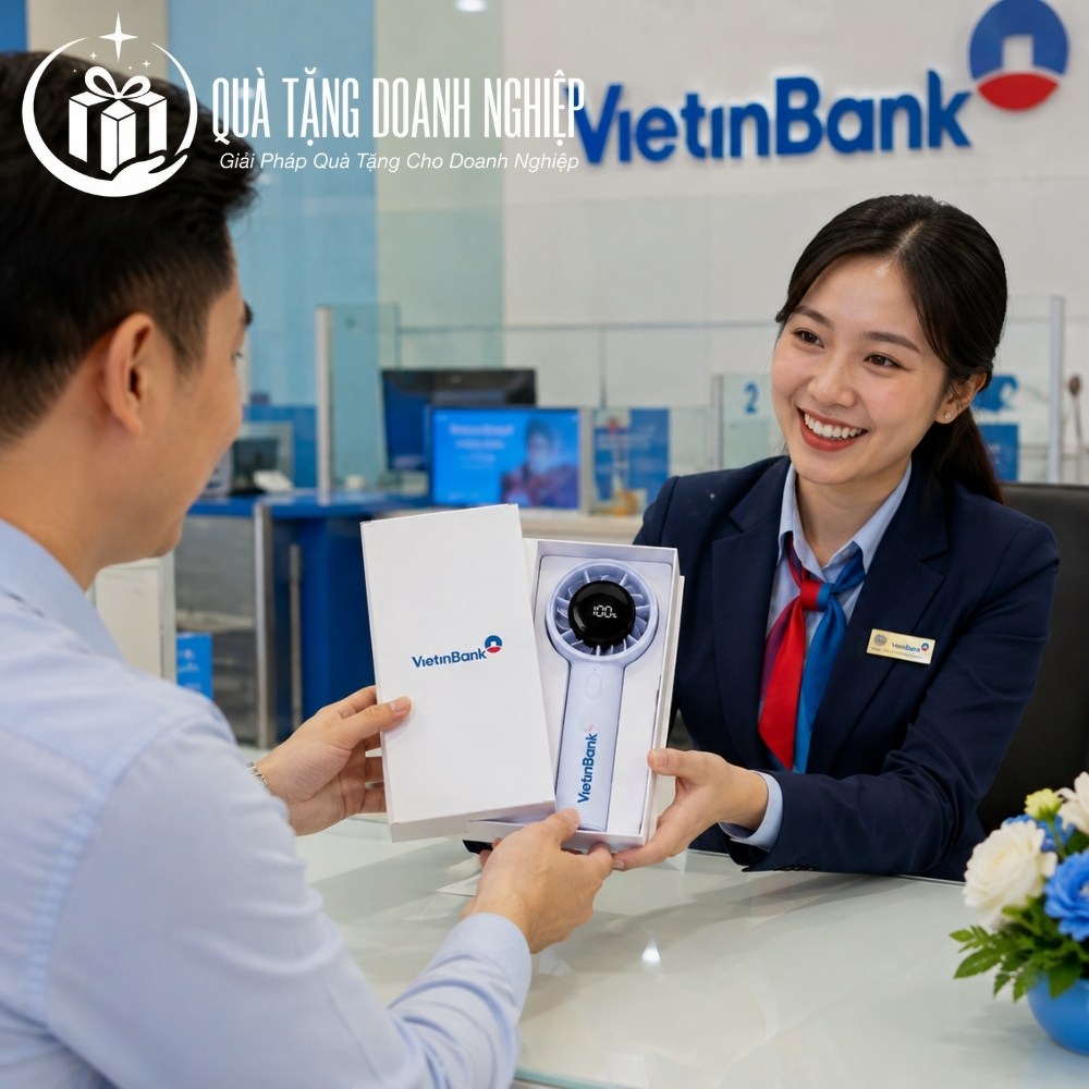 Quạt điện in logo quà tặng
