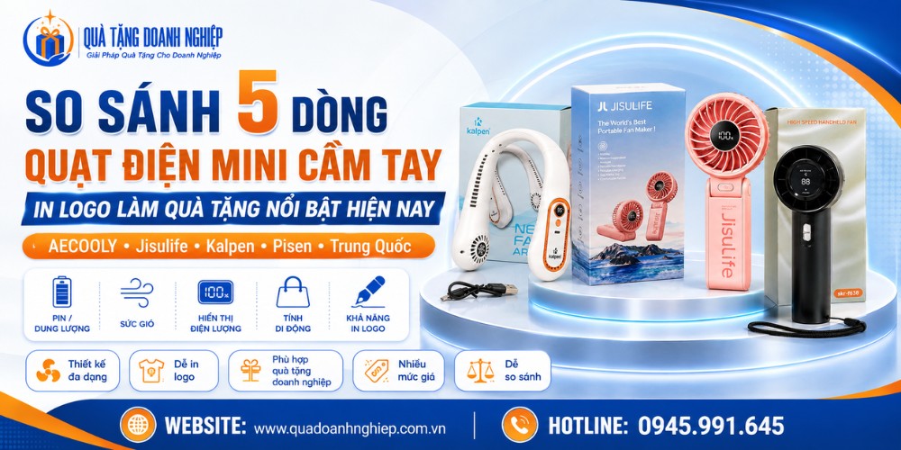 So sánh 5 thương hiệu quạt điện cầm tay quà tặng