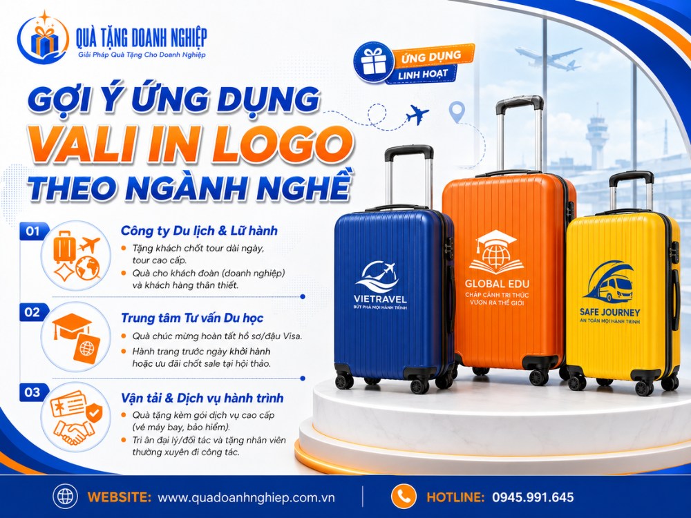 Gợi ý ứng dụng quà tặng vali theo ngành nghề