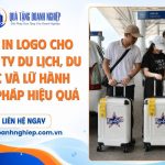 Vali in logo quà tặng ngành du lịch, du học và lữ hành