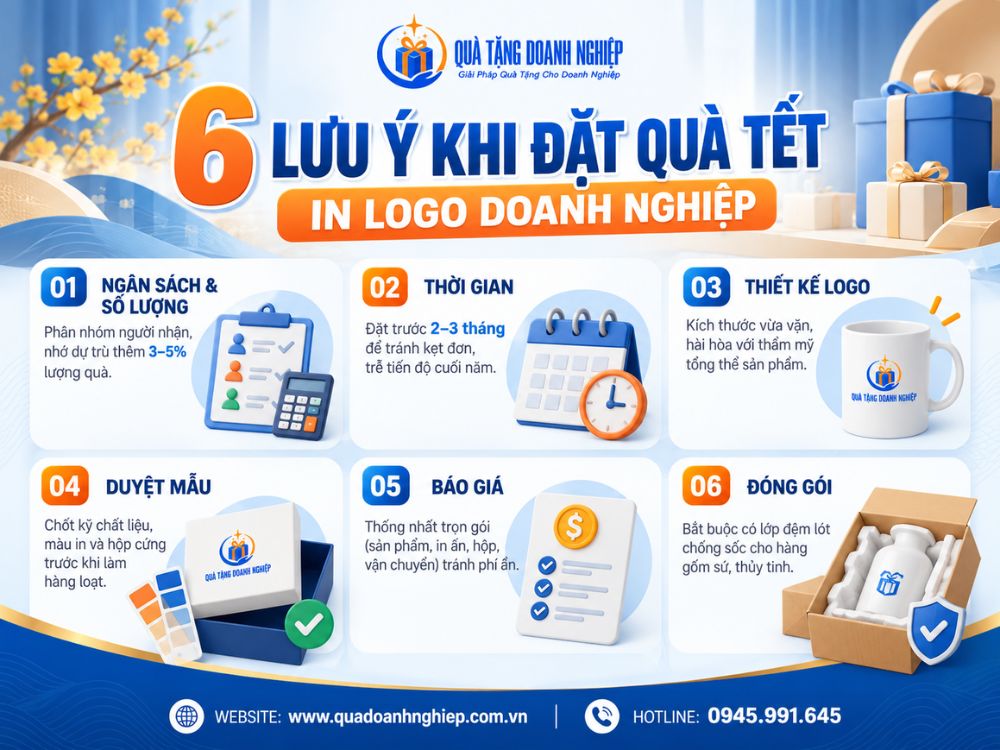6 lưu ý khi đặt quà tết in logo số lượng lớn